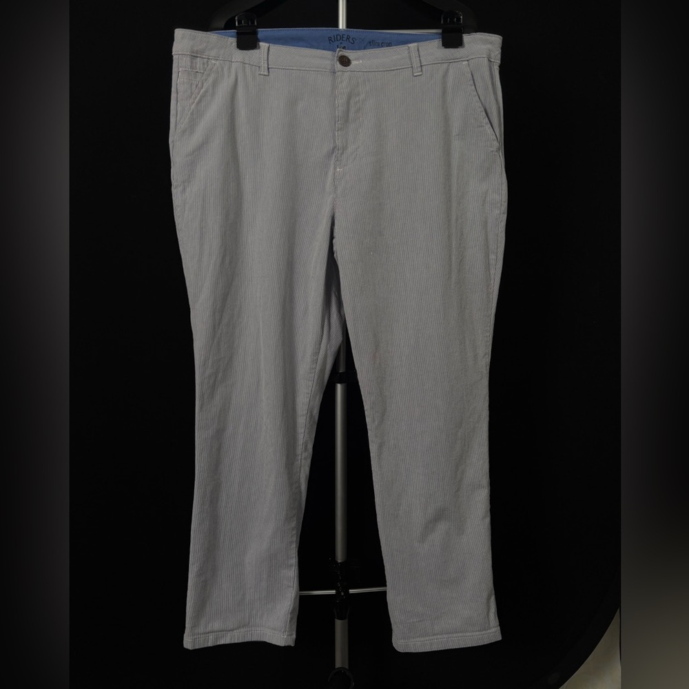 Blue & White Striped Pants